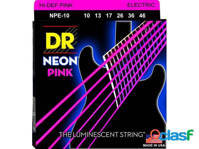 Juego de Cuerdas Guitarra Eléctrica DR NPE-10 Neon Pink