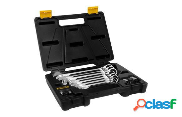 Juego de llaves combinadas con carraca reversible Ironside