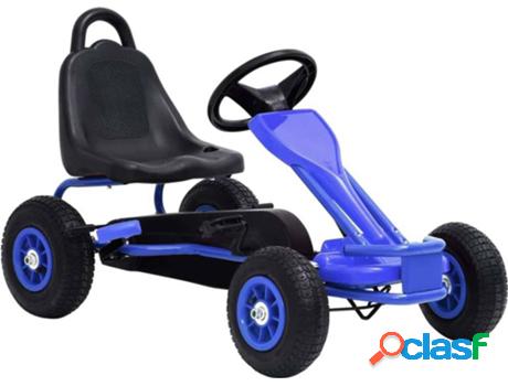 Kart VIDAXL con Pedales y Ruedas Neumáticas (Azul - Edad