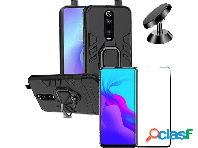 Kit Carcasa, Protector de Cristal Templado 5D y Soporte
