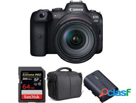 Kit Cámara Mirrorless, Objectivo y Accesorios CANON EOS R6