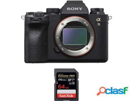 Kit Cámara Mirrorless y Tarjeta de Memória SONY ALPHA A9