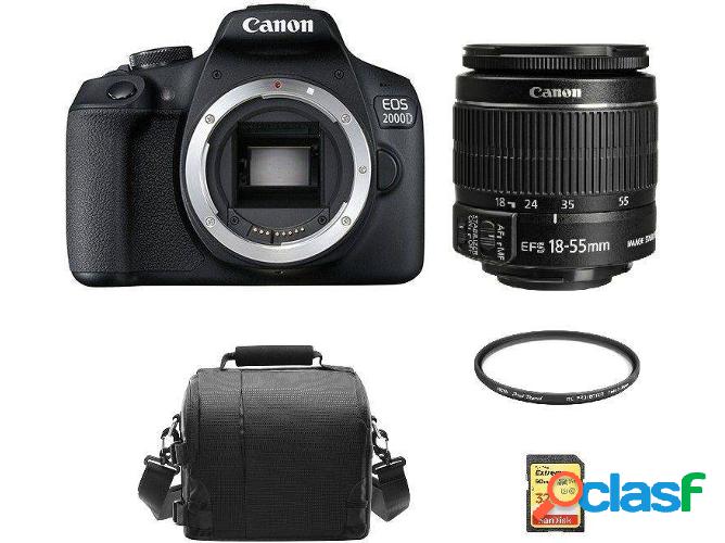 Kit Cámara Réflex CANON 2000D EF-S 18-55mm F3.5-5.6 IS II