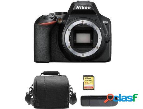 Kit Cámara Réflex NIKON D3500 Corpo Negro + Tarjeta SD de