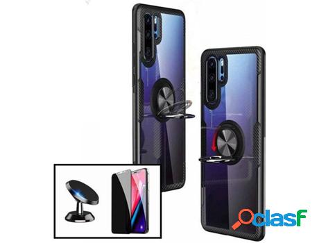 Kit Funda, Soporte y Protector de Cristal Templado Huawei