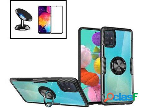 Kit Funda, Soporte y Protector de Cristal Templado Samsung