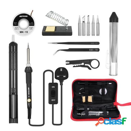 Kit de soldador 14 en 1 Meterk 60W Soldadura de temperatura