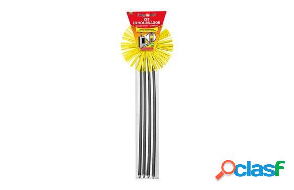Kit deshollinador con varillas y erizo nylon 200mm