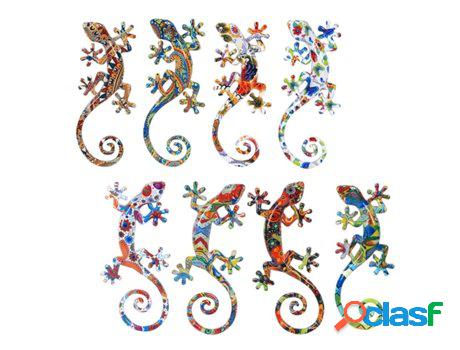 Lagartos Geckos Estampados Medianos Incluye 8 Unidades