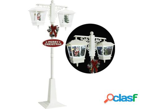 Lámpara de Calle VIDAXL Papá Noel blanco y rojo