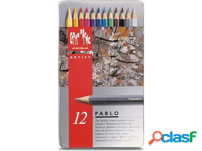 Lápis de Color CARAN DACHE Pablo Metálica (12 Colores)