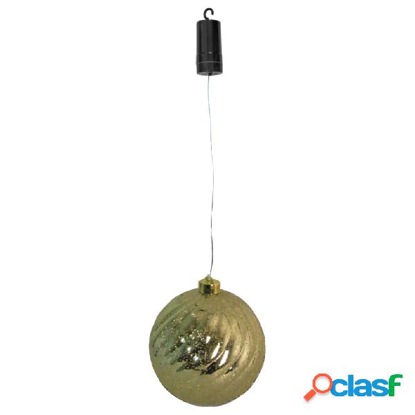 Luxform Lámpara colgante LED a pila Ball Swirl dorada