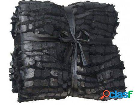 Mantas HOGAR Y MÁS Leather Skin Black (130x165 - 100%
