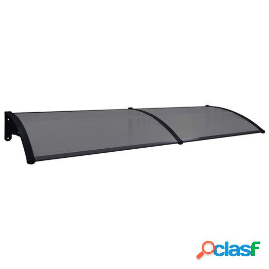 Marquesina para puerta PC negro 240x80 cm