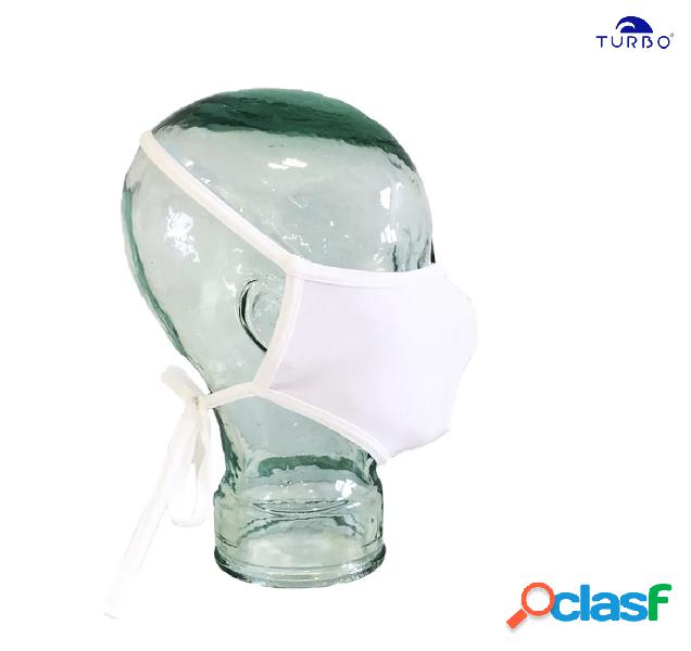 Mascarilla doble capa reutilizable Turbo color blanco