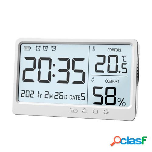Medidor de humedad de temperatura electrónico LCD Reloj