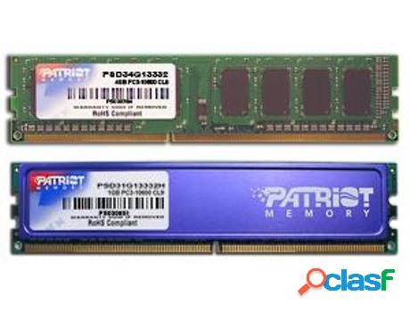 Memoria RAM DDR3 PATRIOT MEMORY (1 x 4 GB - 1333 MHz)
