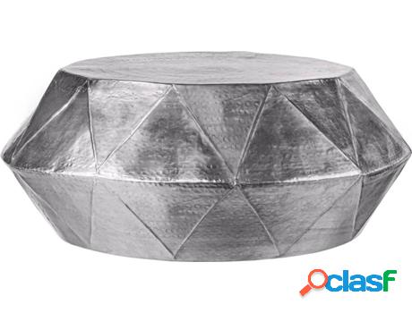 Mesa de Centro WOMO-DESIGN Rojo Aluminio Plateado (73 x 28.5