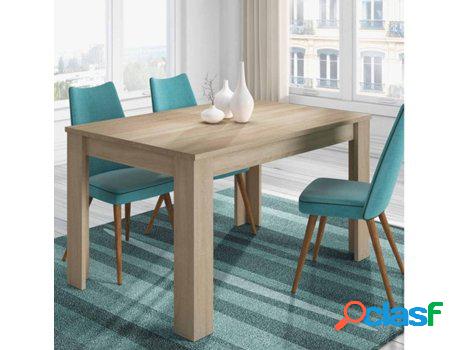 Mesa de Comedor FORES Kendra (Roble Canadian - Melamina -