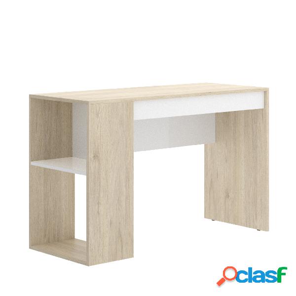 Mesa de Escritorio Dekit Teo Madera Natural Blanco