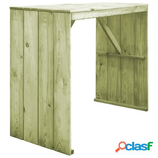 Mesa de bar de madera de pino FSC impregnada 130x60x110 cm