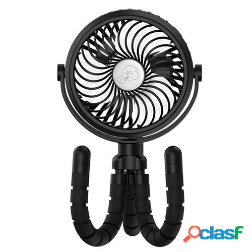 Mini ventilador recargable USB de 3 velocidades con clip en