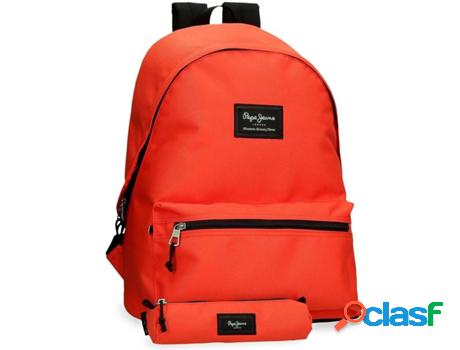 Mochila PEPE JEANS Aris Naranja (Con Estuche - 31x44x17.5cm)