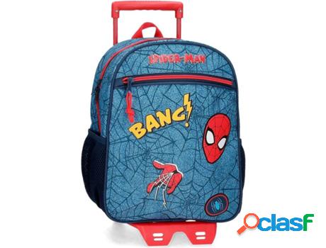 Mochila con Ruedas MARVEL Spiderman Denim Azul (27x33x11 cm)