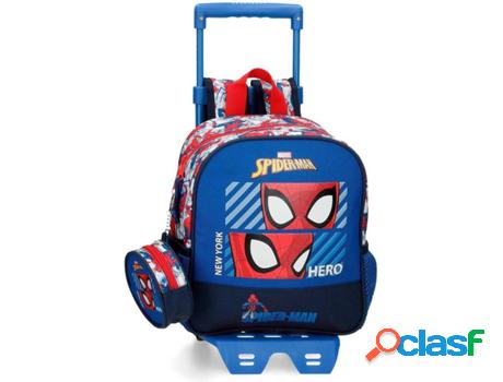 Mochila con Ruedas MARVEL Spiderman Hero Azul (23x25x10 cm)