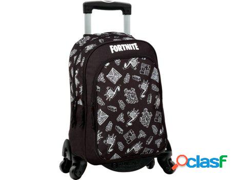 Mochila con Trolley FORTNITE Dark Black 4 Ruedas (Multicolor