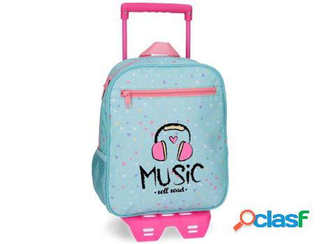 Mochila con Trolley ROLL ROAD Music Azul (23x28x10cm)