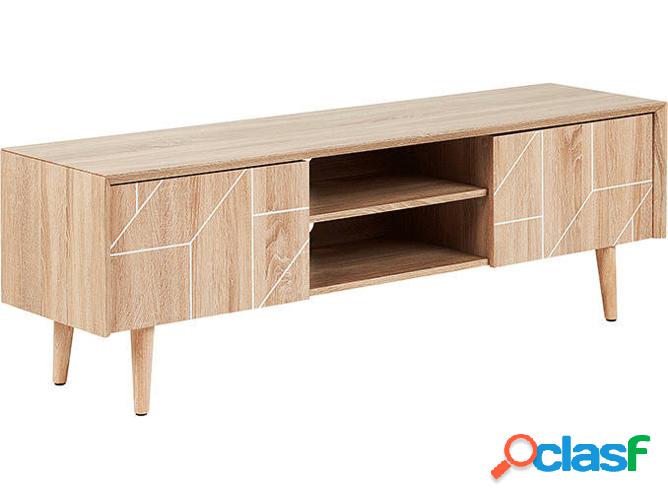 Mueble de TV BELIANI Franklin (Marrón - 150x39x51cm -