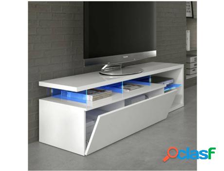 Mueble de TV FORES Blue-Tech (Blanco - Melamina - 43 x 150 x