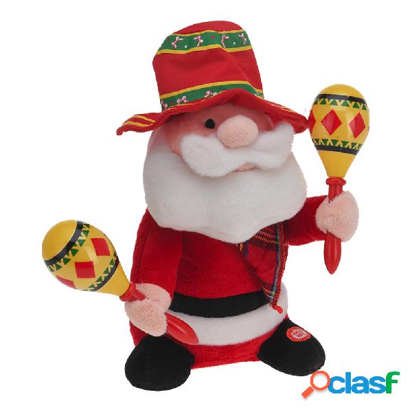 Muñeco Papa Noel con Movimiento y Sonido 30cm