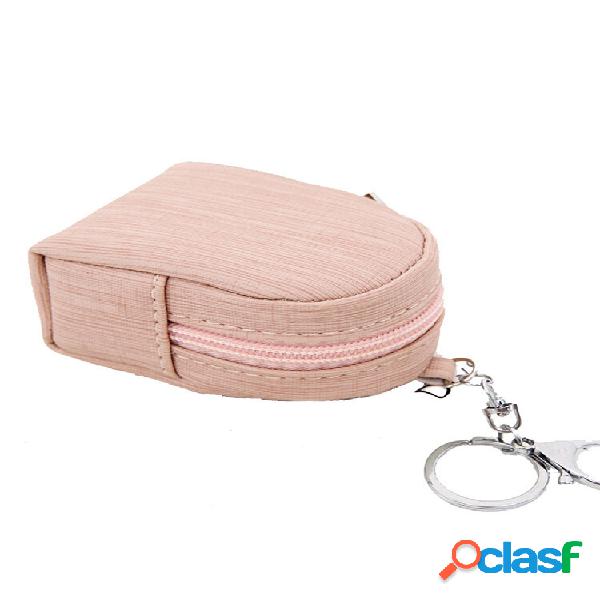 Mujer coreana Impermeable Llave con cremallera Bolsa Mini