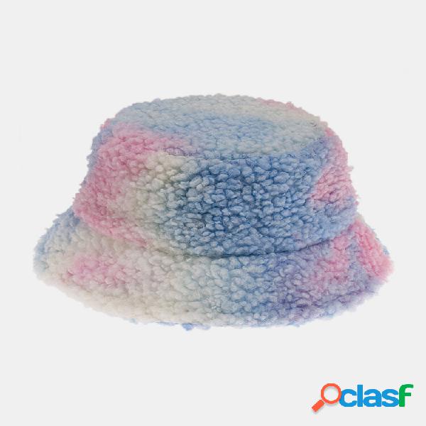 Mujeres y hombres Fieltro Piel de cordero Tie-dye Plus
