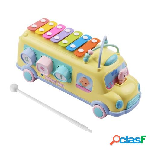 Muslady Kids Xilófono de juguete Bus Instrumento de