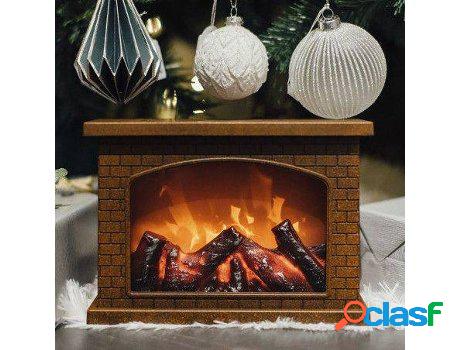 Navidad HOGAR Y MÁS Navideña De Chimenea Con Luz Caly