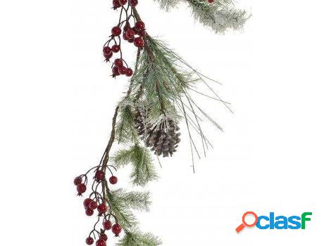 Navidad HOGAR Y MÁS Rama De Ratán Nevada Con Piña Y Baya