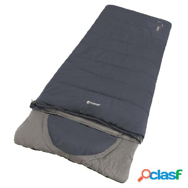 Outwell Saco de dormir Contour Lux cremallera izquierda azul