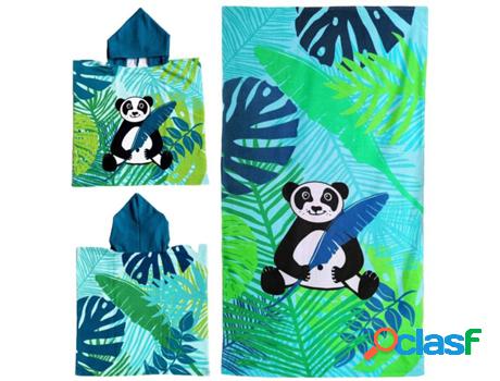 Pack Infantil LE COMPTOIR DE LA PLAGE "Panda" Un Poncho y