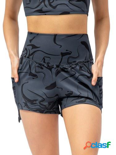 Pantalones cortos deportivos para mujer con bolsillos
