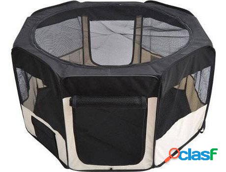 Parque para Perros PAWHUT Pegable (Negro - 114x48x58cm -