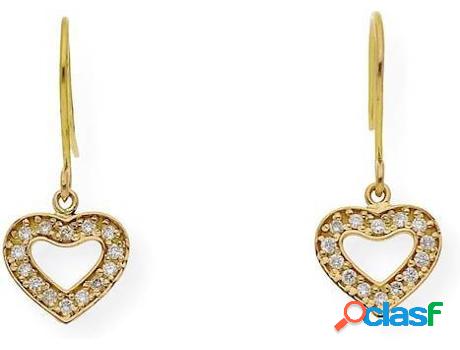 Pendientes JD, JEAN DUPUY Corazón con Diamantes (Oro -