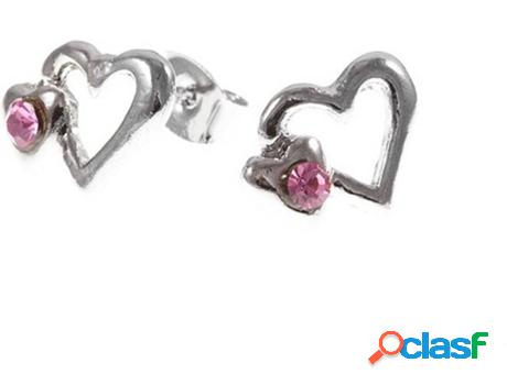 Pendientes SC_CRYSTAL Corazón (bañado a rodio - 11 mm x