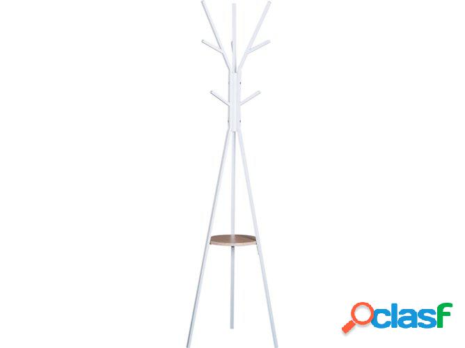 Percha HOMCOM 831-174WT Blanco (Metal - 45 x 45 x 180 cm)