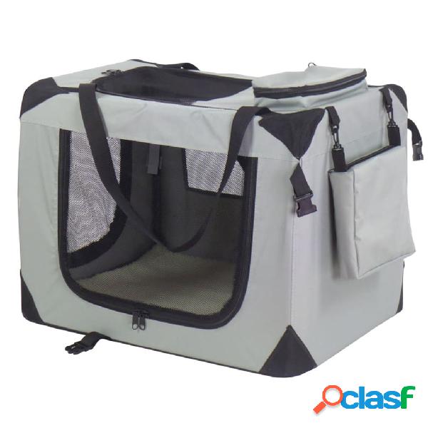 @Pet Transportín para perros nylon 90x61x65 cm gris 11074