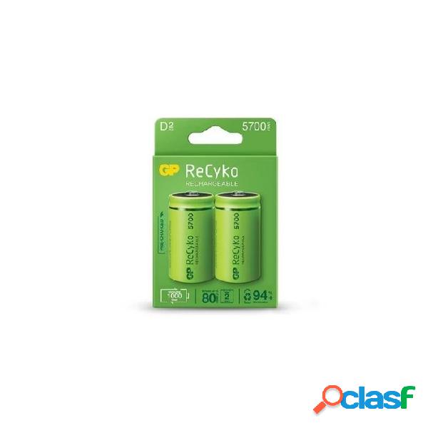 Pilas Recargables GP ReCyko 5700mAh D Serie 5700