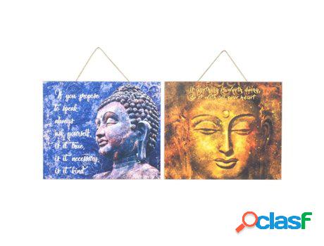 Placa Pared Buda 30X25 Incluye 2 Unidades Adorno Pared