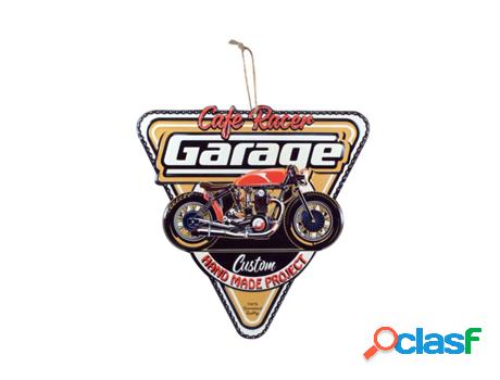 Placa Pared Triangular Garage Moto Adorno Pared Placas Metal